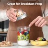 ComSaf 2-Pack 20 oz Overnight Oats Containers with Lids On-The-Go