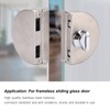 Glass Door Lock 97x65mm Split Type Brushed Polished Surface Replacement