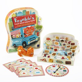 Educational Insights Frankie's Food Truck Fiasco - Shape Matching Game for Toddlers, Toddler Tweezers Fine Motor Games, Early Math Toddler Board Games for 4 Year Olds, Practice Turn Taking & Dexterity