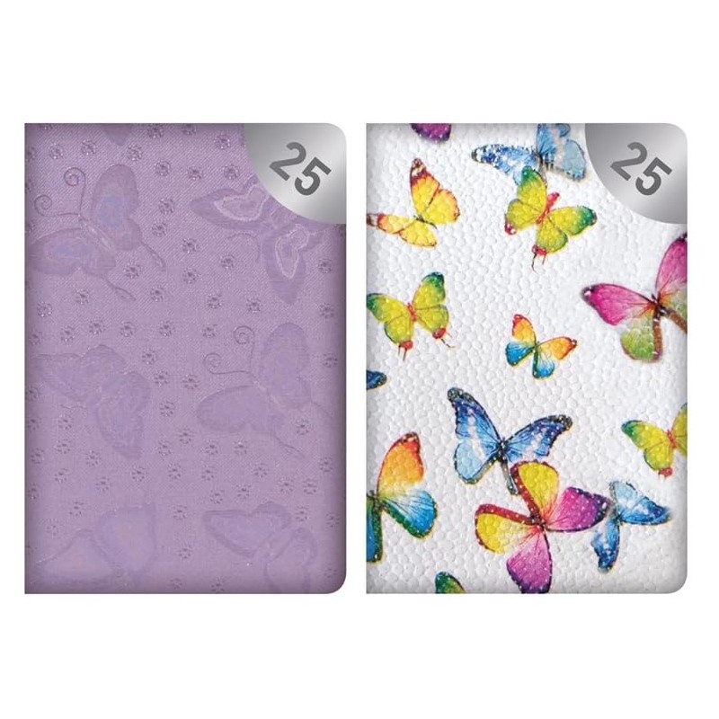 2025 Pocket Week To View Diary Sparkle Butterflies in CDU