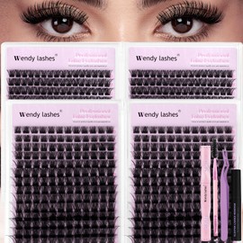 Wispy Lash Clusters Kit Packs: Wendy, 784Pcs, C3, C3, C9, C9, D Curl, 10-18mm Mixed, Natural, Volume, Soft, DIY Eyelash, Individual, Fake Lashes, Bulk Pack