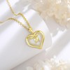 Vito 18K Gold Letter Pendant Necklaces for Women, CZ Double