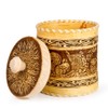 Wooden Container Kitchen Container Squirrels Design Birch Bark Container 5.1-inch