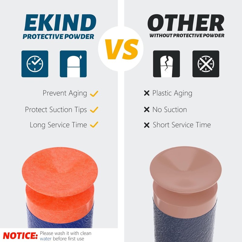 EKIND 100 Pcs Blue Nerf Compatible Darts Premium Quality Soft