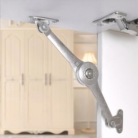 CJQZP 2-Pack Adjustable Cabinet and Wardrobe Folding Stays, Toy Box Hinges Soft Close Heavy Duty Hinges for Chest,Heavy DutyLid Stay Support