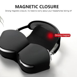 EspZanthic Case Compatible with Airpods Max 1/2, Sleep Mode Compatible, Anti-Scratch and Anti-Dust, Portable Carry Bag Protective Case for Airpod Max, Black