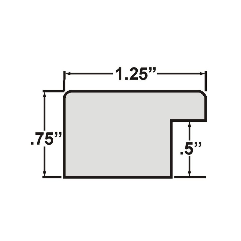Craig Frames Bauhaus 125, 18x24 Picture Frame, Rustic Light Walnut