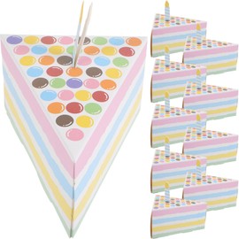 Kichvoe - 10 cajas triangulares de en forma de rebanada de pasteles, cajas de regalo de boda, paquete individual para bodas, Navidad, fiesta de cumpleaños