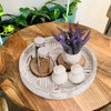 12 Inch Rustic Farmhouse Wood Lazy Susan Turntable for Table,