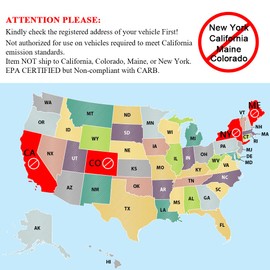 MAYASAF【2 pack】2.5" Inlet/Outlet Universal Catalytic Converter, 15" Overall Length w/o O2 Port (EPA Compliant), 2 pack