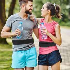 STAYOUNG Cangurera para Correr con Botella de Agua - Ajustables Deportiva para Mujer y Hombre, Impermeable Riñonera para Ciclismo, Gimnasio, Senderism