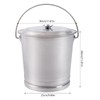 KONKENIE 14L Stainless Steel Bucket with Lid & Handle Coffee