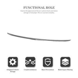 CarPartsDepot Front Upper Grille Grill Molding Trim Plastic Chrome Replacement 2012-2014 Compatible With HONDA CR-V HO1217107