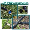 AMRITA Soaker Hose KIT,1/2inch 100ft Rubber Garden Hose 70% Water