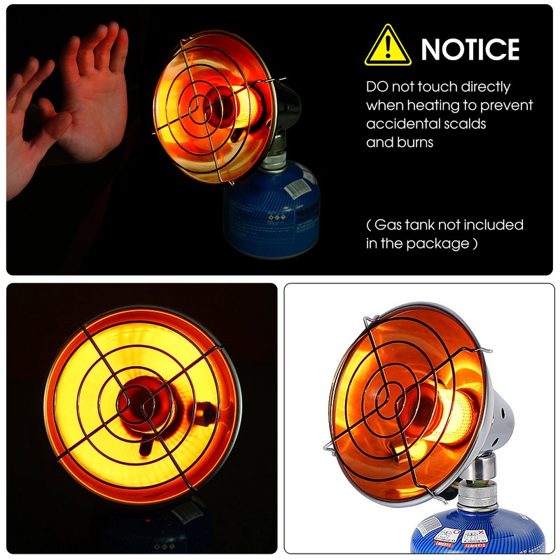 TOMSHOO Portable Gas Heater with Emergency Blanket and 4 Clips