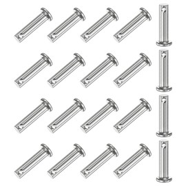 M METERXITY 20-Pack Single Hole Clevis Pins, M6 x 25mm 304 Stainless Steel Flat Head Clevis Pins for Mechanical Linkage/Fixed Parts/Ship Rigging, Link Hinge Pin Reusable