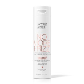 Jacques Janine NO MORE FRIZZ Shampoo Anti-Frizz Profesional, Protección Térmica 24 Horas, Sin Sulfatos ni Parabenos, Fórmula con Ama-Oil, 240ml