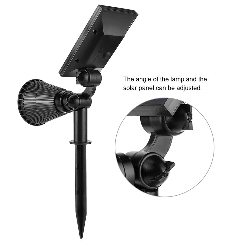 Solar Spotlight Waterproof 4LED Lawn Lights Landscape Lighting for Outdoor