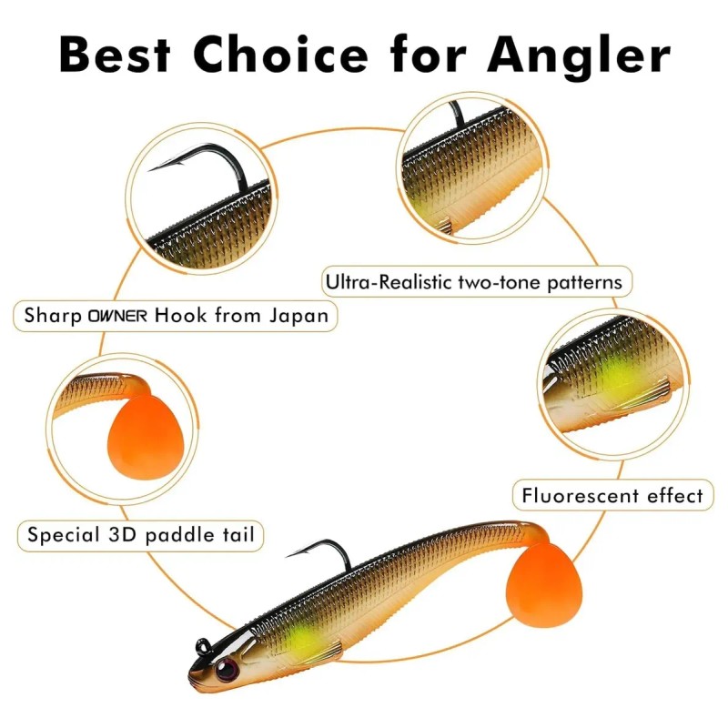 Señuelos Swimbait Pre-rigged Para Pescadores Profesionales