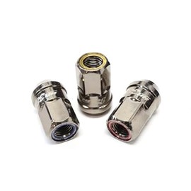 Wheel Mate Muteki HR38 Open End Lug Nuts 12x1.25 Titanium Chrome/Yellow Ring