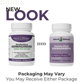 Natural Wellness Ashwagandha Root Extract 1000 mg – High Potency Stress Relief & Mood Support – Promotes Relaxation, Sleep & Energy Balance – Standardized to 7% – 60 Vegan Capsules (30 Day Supply)