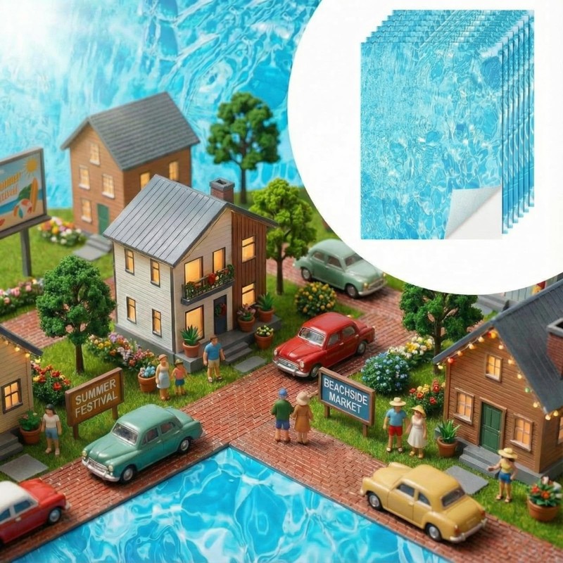 20 Pcs 11.81'' x 8.27'' Christmas Village Ocean Display Mat