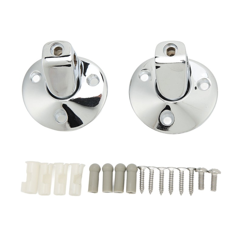 Car Sun Visor Support Brackets with Screw Bushing Chrome Plating