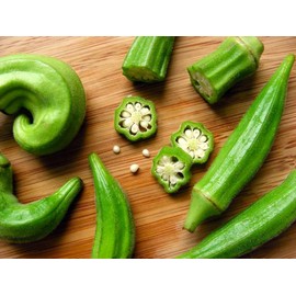 Green Okra 20+ Non-GMO Seeds for Planting