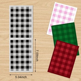 ABTOLS Check Embossing Folders for Card Making, 3D Plastic Embossing Folder Plaid Background Embossing Template Paper Crafts Plastic Textured Impressions for Card Making Scrapbooking