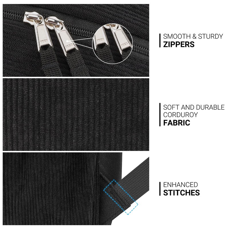 ZORFIN 26L Backpack for College, and Travel: Corduroy Bookbag -