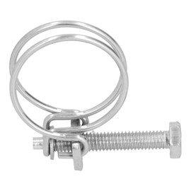 Pack of 20 Double Wire Hose Clamps, Adjustable 201 Stainless Steel Hose Clamps, Corrosion-Resistant Wire Hose Clamp, 19-22 mm