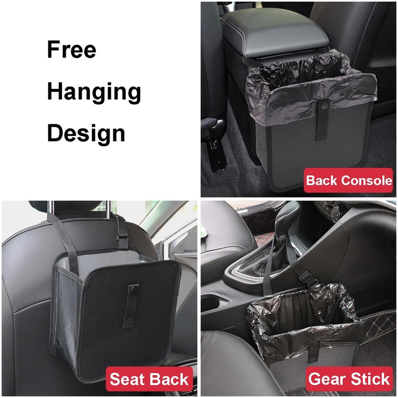 Foldable Car Trash Can HADEEONG Hanging Automotive Garbage Can Car