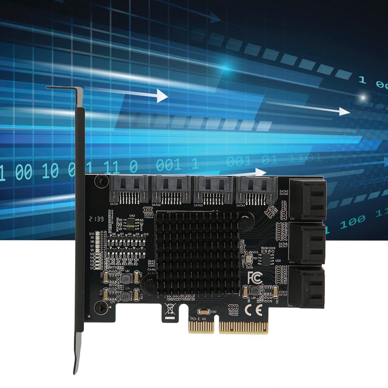 Adapter Card 6Gbps PCIE 4X to 10 Ports SATA3.0 Multi