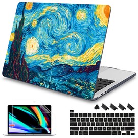 Mektron for MacBook Pro 16 inch Case A2141, 2020 2019 Pro 16-inch Touch Bar & Touch ID Starry Sky Matte Hard Shell Cover Keyboard Skin Screen Protector
