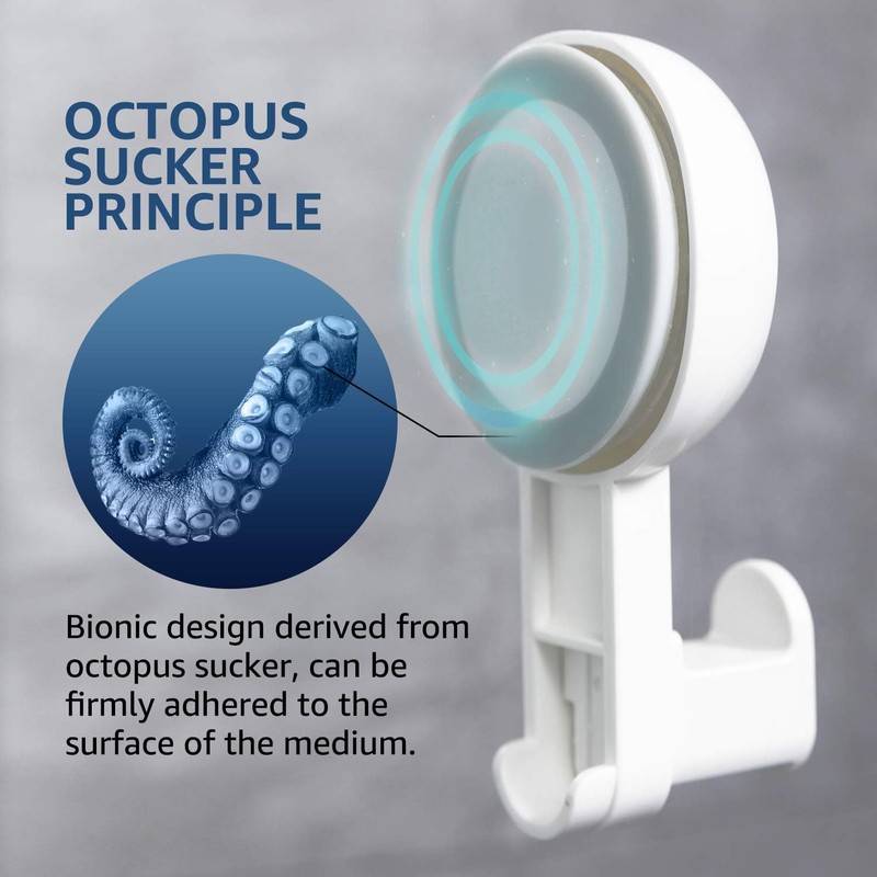 TAILI Bathroom Suction Hooks with Vacuum Suction Cups- No Drilling