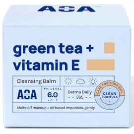 AOA STUDIO Skin Green Tea & Vitamin E Cleansing Balm, Melting Balm to Oil for Makeup Remover, Double Cleansing, Face Wash Cleanser All Skin Type 3.38 Fl Oz, 100 ml