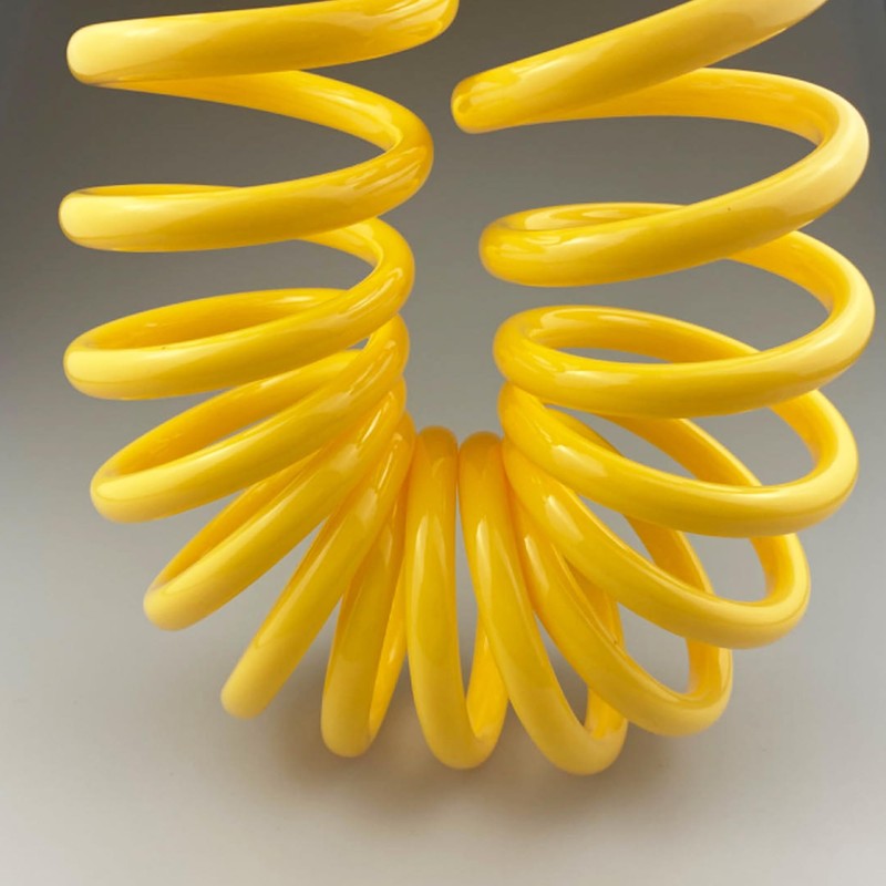Darnassus Heavy-duty PU Coil Hose, Self-Coiling Garden Hose with Solid