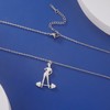 EUEAVAN Fitness Dumbbell Barbell Necklace for Women Gym Weightlifter Pendant