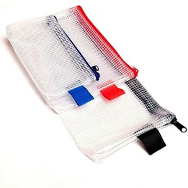 Tuff Bag Zip Wallet Heavy Duty Strong Waterproof Folder Storage Bags Reinforced (3 Set (Mini, C6 & DL))