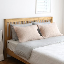 Kyouchi Pillowcase with Band Type, Pillow Cover, Pillowcase Suitable for Four Seasons, 1 Second Dressing, Solid, Sweat Absorbent, Odor Resistant, Washable, Soft, Smooth to the Touch, For Travel, Made