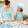 Children's Apron and Chef Hat Set, Adjustable Cooking Art Apron,