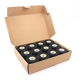 KOLAMOON 12pcs Black 36x32mm hot stamp coder Solid ink roll for 380 coding sealing machine