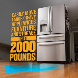 Heavy Duty Furniture Movers with Wheels Furniture Dolly Kit Moving Furniture Lift Mover Tool Set Wheels Piano Dolly Pool Table Dollies Double Bearings Locks Max Capacity 2000 lb 6.9x6.3 Black-Dolly