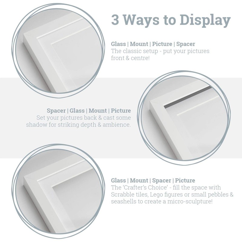 Nicola Spring Black 10pc Picture Photo Mounts Set - To