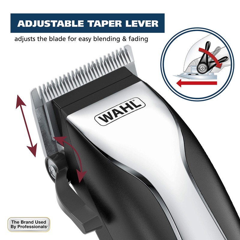Wahl Home Haircutting Corded Clipper Kit with Adjustable Taper Lever,