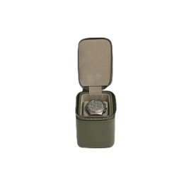 Stackers Small Watch Box with Zip - Olive Green