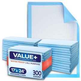 Puppy Pads Pet Pee Pads for Dogs & Puppy Training [300-COUNT] Potty Pads for Dogs 22" x 22" Leak-Proof Dog Pee Pads - Quick-Dry Surface - Heavy Duty Absorbent Disposable Dog Wee Pad Bulk Pack