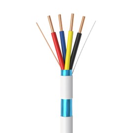 Cables Direct Online 500ft Solid 22/4 Alarm CCA FTP Shielded Cable for Low Voltage LED, Burglar System, Fire Detector, Security Station, Door Bell, 22AWG 4 Conductors Wire
