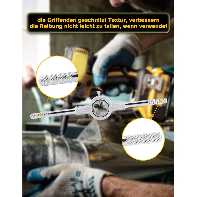 ZLXHDL Tap and Die Set, 8-Piece Thread Die Made of