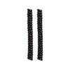 FeetPeople Curly (or Twister No-Tie) Shoelaces, Black/Silver, 2 Pair